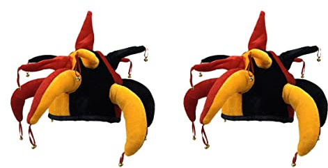 PRETYZOOM 2pcs Bell Adult Boys and Girls Hat Carnival Clown Headwear Comfortable Fit Stage Performance Accessory
