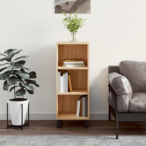 BaraSh Sideboard Sonoma-Eiche 34,5x32,5x90 cm Holzwerkstoff Buffetschranks Vitrinenschrank