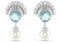 Swarovski Idyllia Drop-Ohrhänger, Muschel, Blau, Rhodiniert