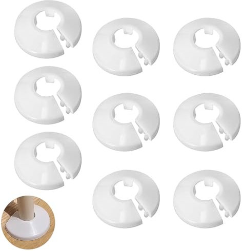 9 Stück Heizungsrohr Rosette, Heizungsrohr Verkleidung, Rosetten Für Heizkörperrohre, Heizungsrohr Abdeckung Boden, Rohrabdeckung, Abdeckrosetten, Verkleidung, Heizkörper Rosetten (16mm)