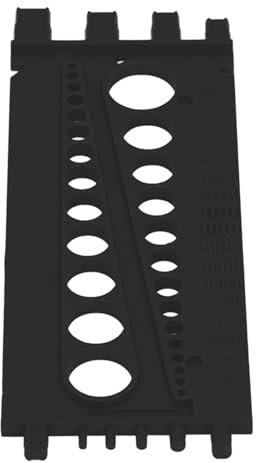 Plastic Thread Gauge Tool Nut Bolt Screw Size Identifier with Inch Metric Measurement for Workshop Garage Fastener Checking