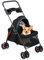 Hundewagen, faltbarer Hundebuggy mit großem Stauraum und 180° verstellbarem Baldachin, Hundewagen Für Kleine Hunde ideal für Spaziergänge, Reisen und Tierarztbesuche