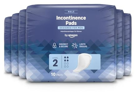 by AmazonInkontinenzeinlagen für Männer von Amazon – 60 Stück (6 Packungen à 10 Stück)