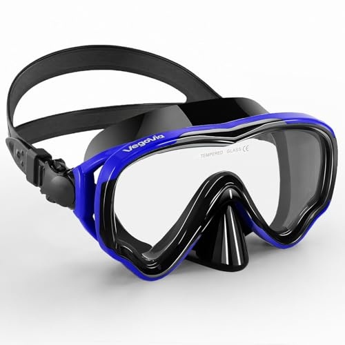 VegoVia Occhialini da nuoto per adulti con nasello per donne e uomini, HD Clear Wide View Pool Water Nose Waterproof Shower Goggles Nuoto Adulto Immersioni Scuba Youth Mask Pool Underwater Beach Ocean