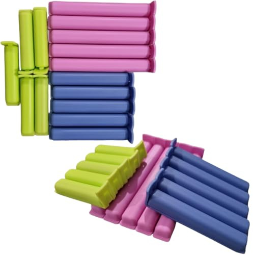 PARENCE.- Set di 30 clip di chiusura per sacchetti per alimenti - 3 comode misure - Clip di plastica riutilizzabile per la conservazione - Sigillatura del contenitore - 30 pezzi
