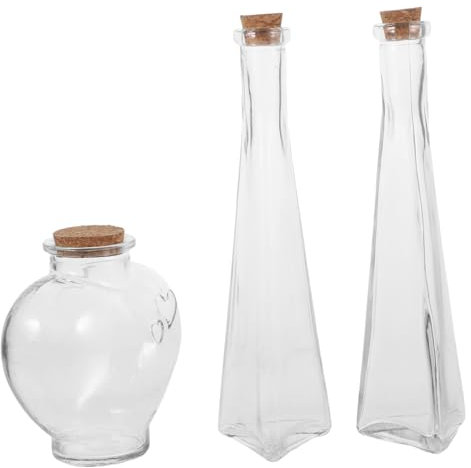 IMIKEYA 3Piezas Ceremonia de Arena de Vidrio Forma y Prismática de Decoración de Bodas y DIY Transparentes Mensajes