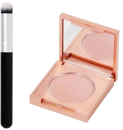 Correttore CC per il contorno occhi in argilla colorata,Correttore Occhiaie Con Pennello,crema illuminante e correttiva,idratante Fondotinta Waterproof E Leggero A Lunga Tenuta (Chiaro)