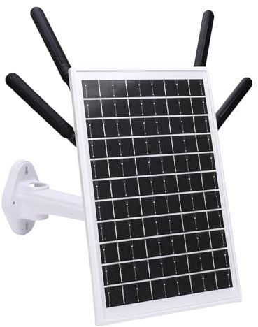 TIKATARER Módem Enrutador 4G LTE con Energía Solar de 12 W, Extensor WiFi para Exteriores de 300 Mbps con Ranura para Tarjeta SIM, Batería de 18000 MAh, Largo Alcance de 150 M, Resistente Al Agua