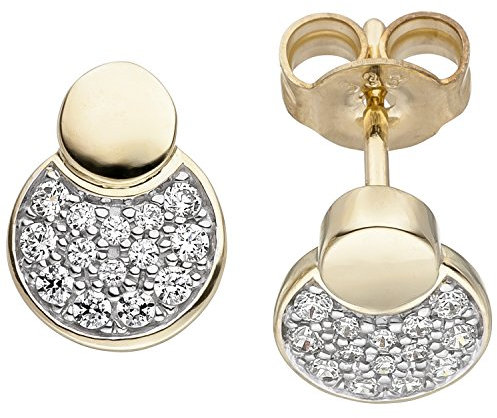 Jobo Damen-Ohrstecker aus 8 Karat 333 Gold mit Zirkonia