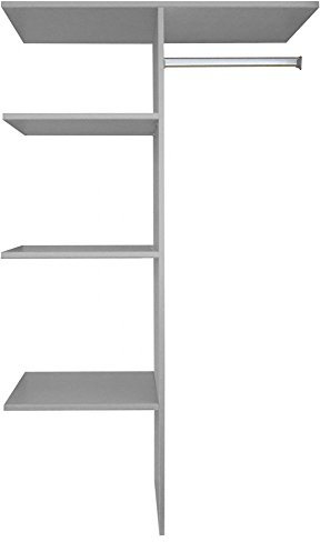 Beauty.Scouts Möbel EXTARA Collection Wäscheeinteilung Size Regalsystem Kleiderschrankzubehör Zubehör Kleiderschrankeinteilung grau 100cm Fach Schrankhöhe 220cm 96x150x50cm