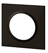 LEGRAND - Plaque dooxie Carrée - Plaque de Finition pour Prises et Interrupteurs dooxie - Fabriqué En France - 1 Poste - Noir Velours