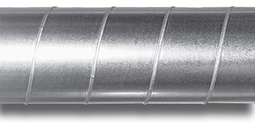 Tuyau de ventilation en acier galvanisé - Diamètre : 250 mm - Longueur : 1 m