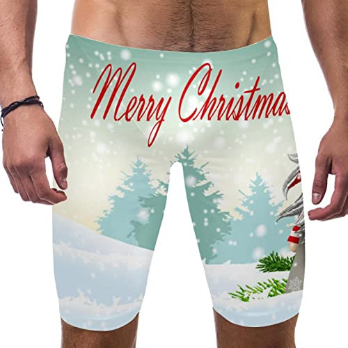 VBFOFBV Pantaloncini Jammer da Nuoto a Gamba Quadrata da Uomo, Jammer da Bagno da Uomo,Gnomi svedesi di El del Fumetto di Natale
