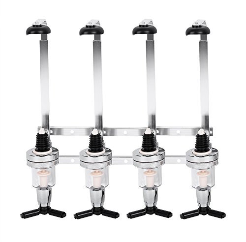 Ejoyous 4 Bottle Optics for Spirits, 30ml Alcohol Measuring Tool Accurate Measurement to Prevent Waste or Overflow, Bar Optics for Home Pub, Wall Mounted Bar Bottle Stand