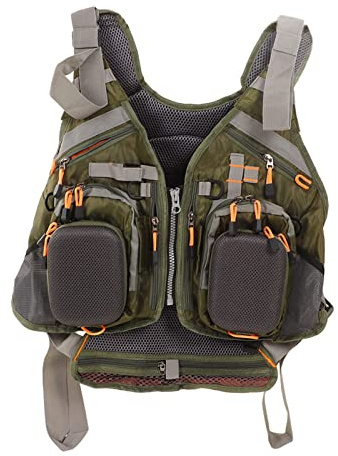 ZLXHDL Gilet da Pesca a Mosca, Gilet da Pesca a Mosca da Uomo, Zaino da Pesca Universale Leggero Staccabile E Traspirante con Tasche Multiple Per La Pesca a Mosca