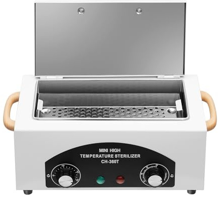300 Watt Sterilisator für Instrumente, Heißluft-Sterilisator, 220°C Hochtemperatur-Sterilisator, Flaschen Sterilisator Baby, Nagelwerkzeug-Sterilisator mit Zeitschaltuhr.