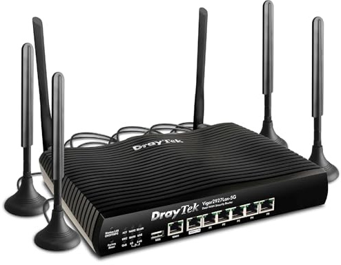 DrayTek Vigor 2927Lax-5G Dual WAN Ethernet Router, AX3000 WiFi 6, Load Balancing, VPN, Integrated 5G/LTE modem, Failover, 5+1 GbE LAN Ports