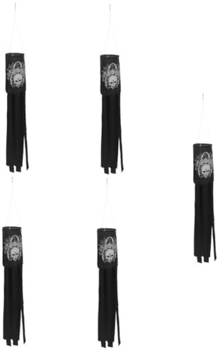BESPORTBLE 5piezas Viento De Halloween Windsock Decorativo para Jardín Colgante De Fiesta De Halloween Adorno De Patio y Césped Accesorio Luminoso para Decoraciones De Exterior