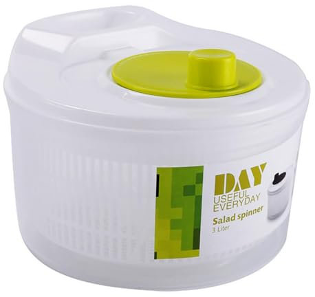 Salad Spinner, Lettuce Spinner, Large Capacity Double-Layer Salad Dryer, Quick and Easy Multi Use Dehydrator Drainer for Fruits Vegetables Pasta and Fries