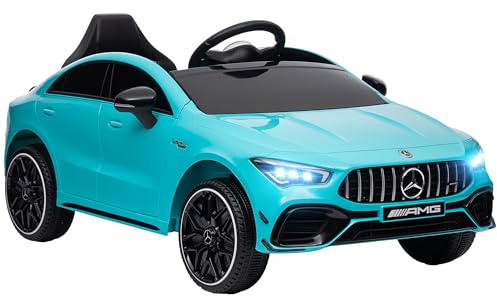 AIYAPLAY Kinder Elektroauto Mercedes-Benz AMG CLA 45 12V mit Hupe Hellblau
