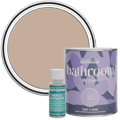 Rust-Oleum Water-Resistant Bathroom Tile Paint in Matt Finish - Smitten 750ml
