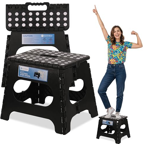 WedDecor Marchepied pliable en plastique haute résistance, 27,9 cm, antidérapant pour enfants et adultes, peut supporter jusqu'à 150 kg, pour cuisine, chambre à coucher, salle de bain, extérieur