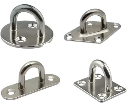 Tak krokar, Ögonkrok for dyna, 2 st. M5/M6/M8, ögleplatta, kraftig tak- och väggmontering, upphängningsbeslag for yogahängmatta, gunga, marin båt (2 st. 8,0 mm - romb)