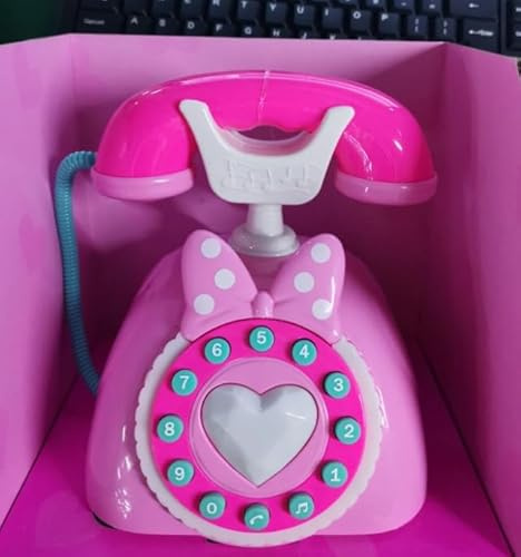 Dpofirs Barnleksakssmarttelefon Inlärningsutbildning Barntelefon med Lätt Musik för Rollspel och Koordinationsutveckling, ABS-material, Rosa/blått, 1*leksakstelefon för Barn och Tonåringar (Rosa)