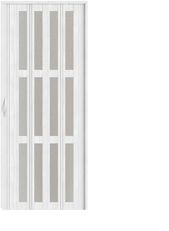 INMOZATA Folding Door Internal PVC Plastic Sliding Doors Features Tree-patterned Frosted PVC Glass Internal Doors with Handle Sliding Concertina Door Panel Divider, (15*20.5*216.5cm,Frosted Glass)