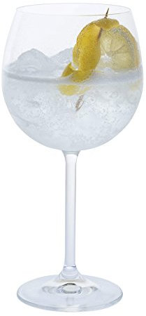 Dartington Crystal Gin Copa Glasses, Set of 6 | Gin Glasses | 219mm | 520ml | Gin Balloon Glasses 6 Pack| Gift for Family or Friends