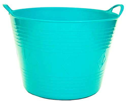 42Lt Flexi Flexible Plastic Tub Tubs Bucket for Gardening Building Laundry (Light Blue)