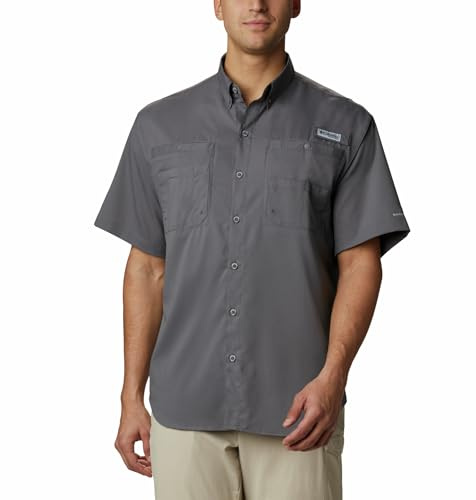 Columbia Men's Tamiami 2 Short Sleeve Shirt, Short Sleeve Shirt, City Grey, XL