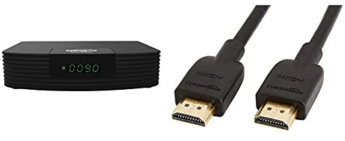 Digiquest DGQ990 HD - decoder terrestre DVB-T2 Full HD REC - doppio telecomando&Amazon Basics - Cavo Ultra HD HDMI 2.0 ad alta velocità, formati 3D supportati, con Audio Return Channel, 0,9 m