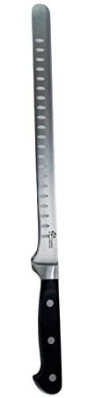 Pradel Excellence - Couteau à Jambon Maitre Chef - Lame 28 cm - Acier Inoxydable 3Cr14 - Manche Ergonomique POM - Alvéoles Anti-Adhésion - Longueur Totale 41,5 cm, Noir Argenté