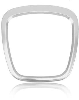 Aufkleber Für A3 8P A4 B7 A5 A6 C6 A8 Q3 Q5 Q7 Sline Logo Trim Ring Aufkleber Lenkrad Mitte Abzeichen Dekoration Abdeckung Aufkleber Zubehör(Color:Silber)