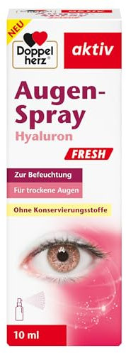 Doppelherz Augen-Spray Hyaluron Fresh - zur Linderung mittelschwerer Symptome des trockenen Auges - konservierungsmittelfrei - 10 ml