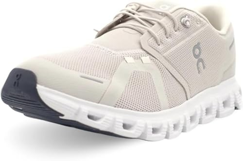 On Cloud 6 Herren-Sneaker, Perle/Weiß, 48 EU