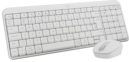 Logitech MK250 Combo de ratón y Teclado inalámbricos Bluetooth : conectividad rápida y Sencilla, Teclado inalámbrico Compacto, ratón ambidiestro, diseño Duradero, Windows/macOS - QWERTY