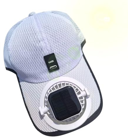 Nudorpn Ventilador solar para mujer, con ventilador solar, luz UV, para pesca, senderismo, deportes de montaña