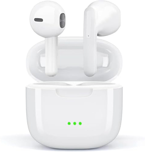 Cuffie Bluetooth, Auricolari Bluetooth 5.3 Wireless, 48 Ore Cuffie In Ear Wireless Stereo HiFi con 4 ENC Cancellazione Rumore, Cuffiette Senza Fili Touch Control IPX7 Impermeabile per iPhone Android