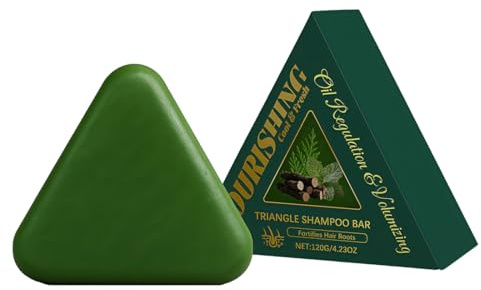 DOVBAN Shampoo Solido Triangolo Naturale,Shampoo Sapone Crescita Capelli, Shampo Solido Acqua Riso Contro Caduta Capelli Con Estratto Cipresso