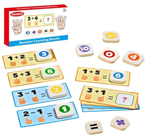 Tablero de Conteo con Dedos - Juguete de Aprendizaje de números | Juego de sumas y restas | para Aula Sala de Juegos Niños Niñas Educación en Casa Preescolar