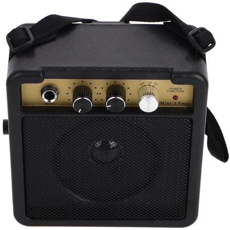 KAJNBN Mini Amplificatore Portatile per Chitarra Elettrica e Basso 5w Effetti Regolabili, Altoparlante Compatto per Pratica e Performance, Adatto per Strumenti Musicali Elettrici