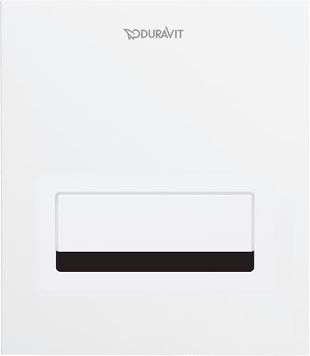 Placa de accionamiento DuraSystem A2 electronic de Duravit para urinario, 130x150 mm, fundición de zinc, WD50060, Color: Panel frontal de fundición de zinc, blanco