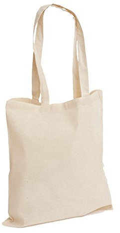 D&H CLOTHING UK Pack of 1 Premium Plain Natural Cotton Shopping Tote Bags Eco Friendly Shoppers Ideal For Printing And Decorating
