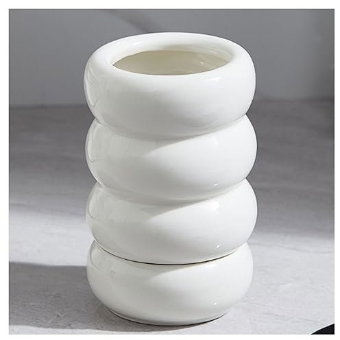 Köksredskapsarrangör, Kreativ bänkskiva keramiskt köksredskapsställ, Keramiskt kök Köksredskapshållare for kök, Vit (Color : White)