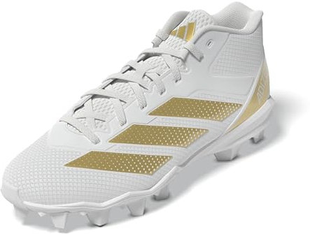 adidas Adizero Impact.2 - Sneaker da calcio americana, da uomo, Bianco/Oro Metallico/Bianco, 49 1/3 EU
