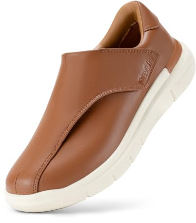 FitVille Extra Wide Diabetic Dress Shoes for Men, Bronze, 12 Wide