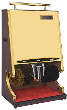 Cireuse de chaussures domestique verticale, cireuse de chaussures automatique cireuse de chaussures à induction adaptée aux hôtels, centres commerciaux, bâtiments commerciaux, villas, banques (titane)