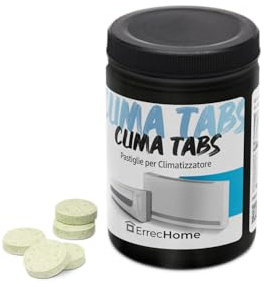 ErrecHome Clima Tabs, A/C Condensate Drain Tabs, Prevent the growth of algae, mucilage, slime, and remove bad odours from the air conditioning system, 40 tablets, 8 grams each